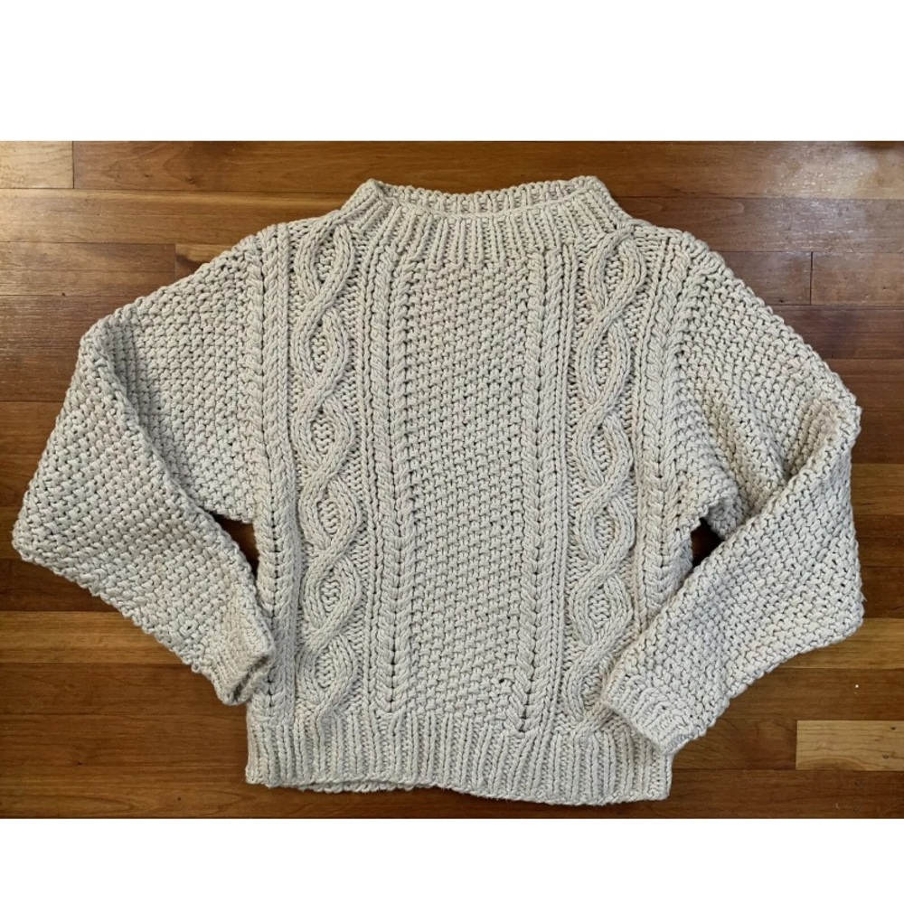 I Love Mr. Mittens fisherman cotton sweater